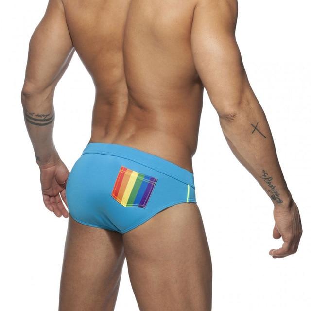 ORVLS Rainbow Pocket Swim Briefs | dmunderwear detail image 4