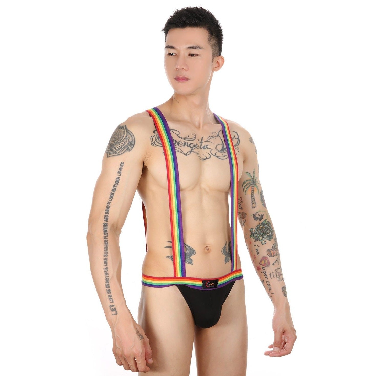 Rainbow Pride Suspender Underwear Outfit | dmunderwear