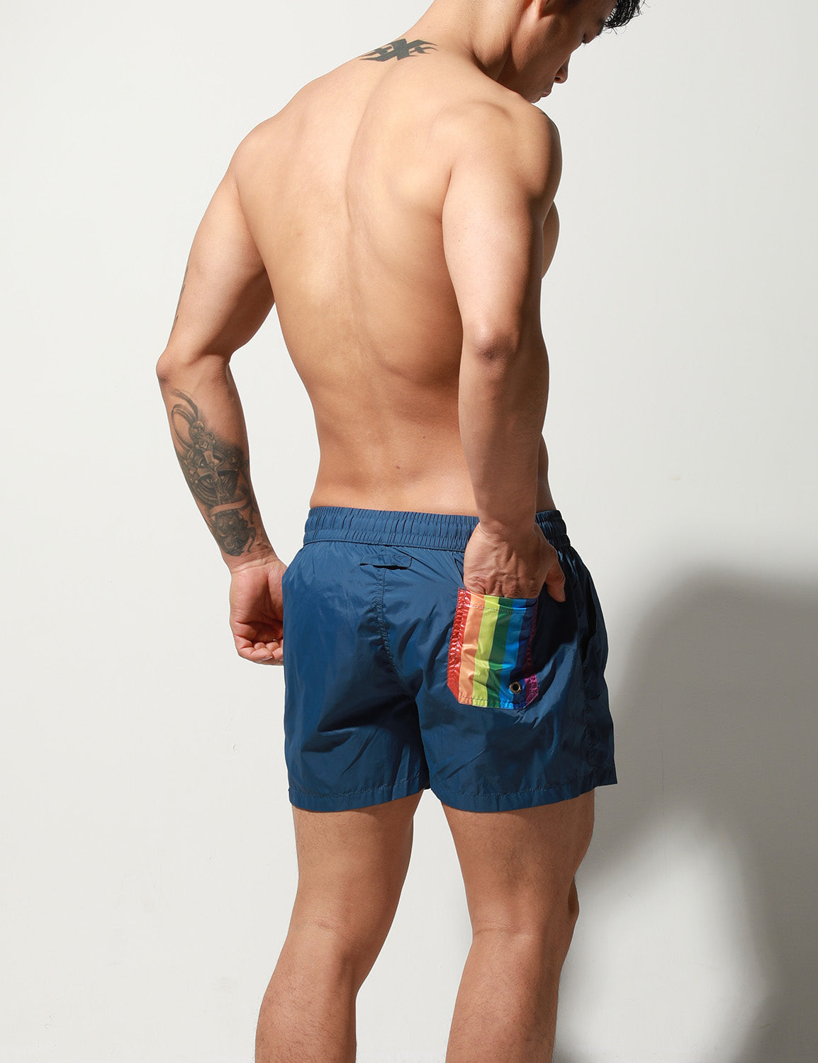 Rainbow Stripe Shorts S6019 | dmunderwear variant image