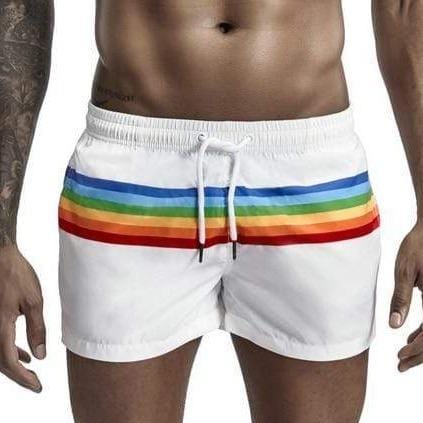 Rainbow Stripe Swim Shorts | dmunderwear