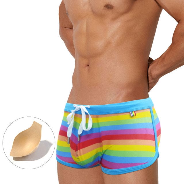 Rainbow Swim Trunks | dmunderwear detail image 5