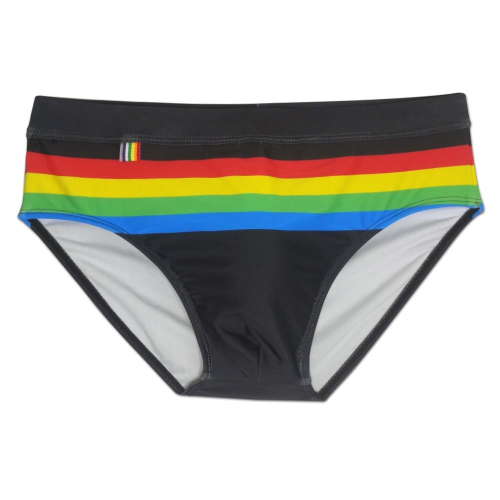 ORVLS Ringaround Rainbow Swim Briefs | dmunderwear detail image 10