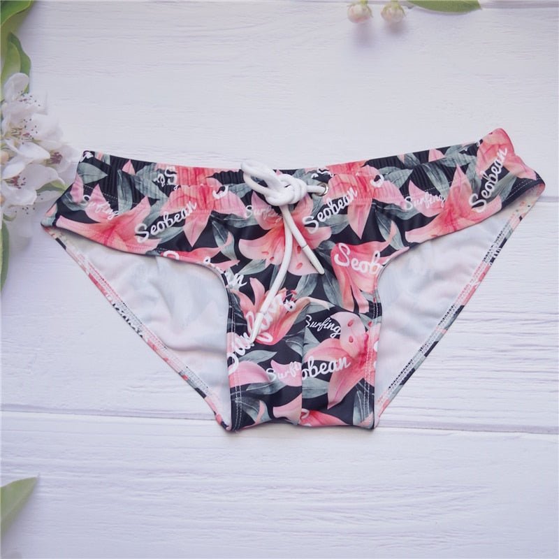 Seobean Floral Swim Briefs | dmunderwear detail image 5