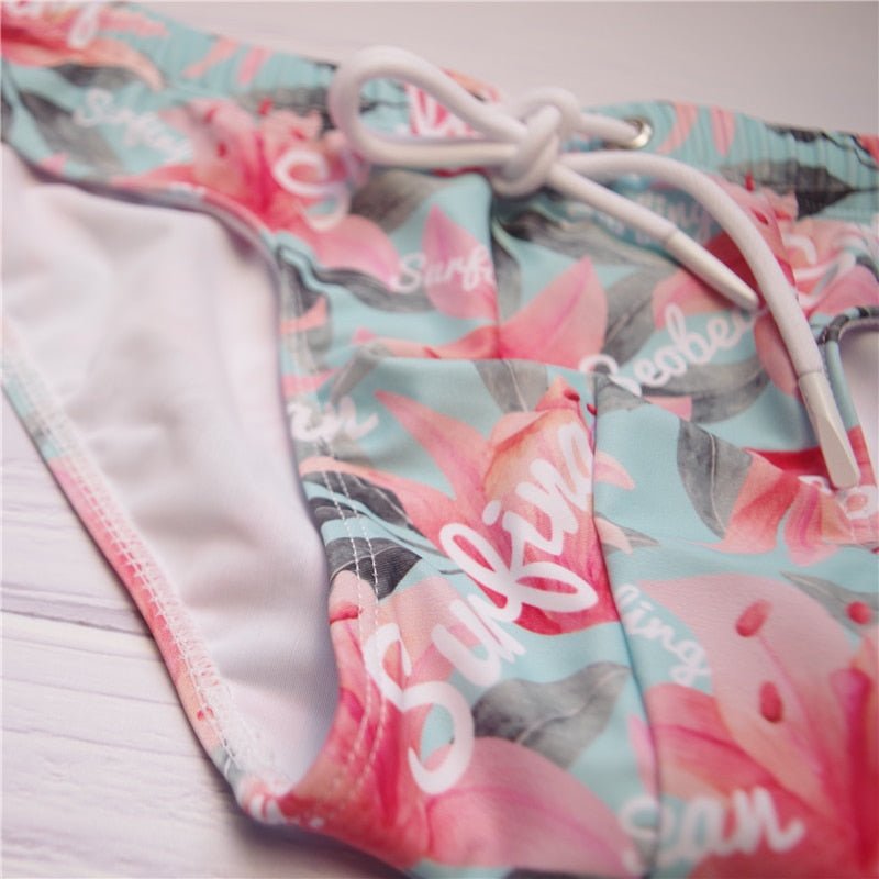 Seobean Floral Swim Briefs | dmunderwear detail image 8