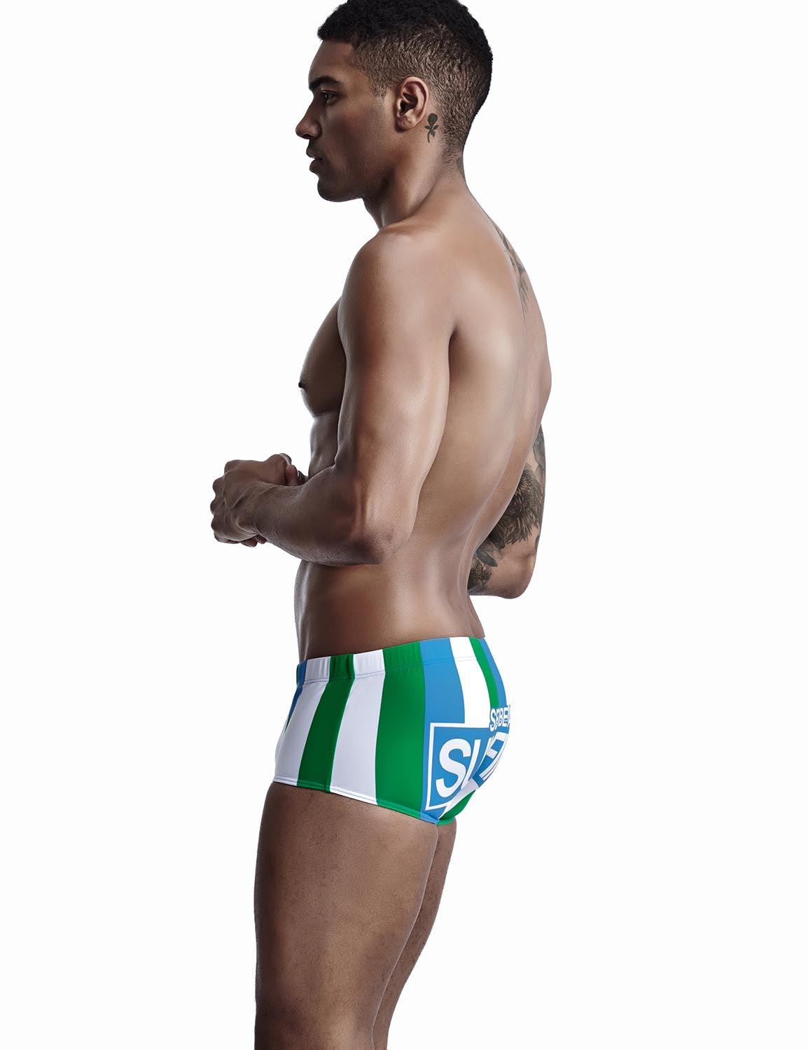 Low Rise Boxer Brief Stripe Swimwear 90807 | dmunderwear detail image 3