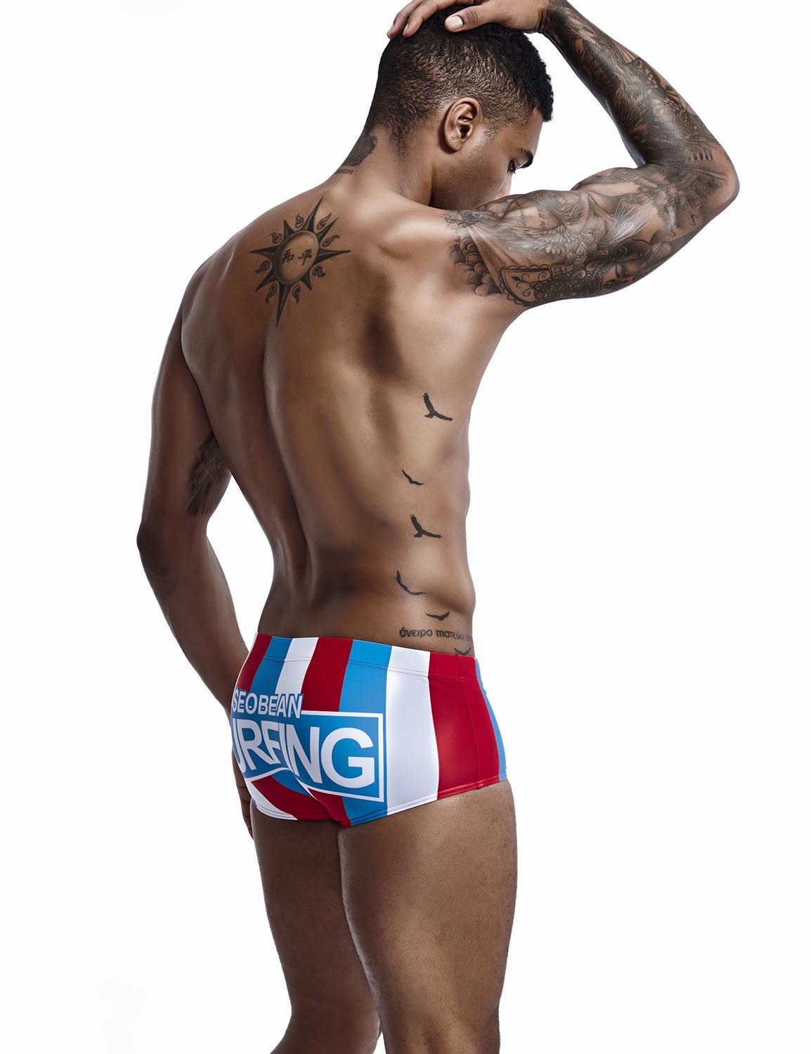 Low Rise Boxer Brief Stripe Swimwear 90807 | dmunderwear detail image 6