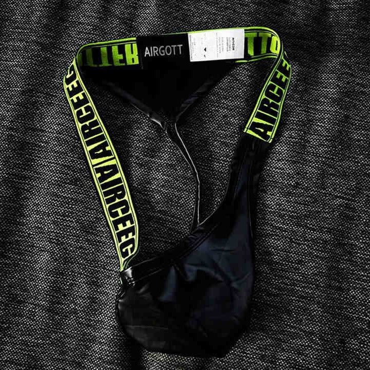 ORVLS Seobean Side Strap Faux Leather Thong | dmunderwear detail image 4