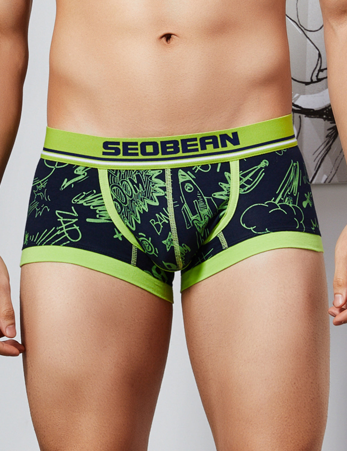 Doodle Pattern Boxer Brief 90228 | dmunderwear detail image 7