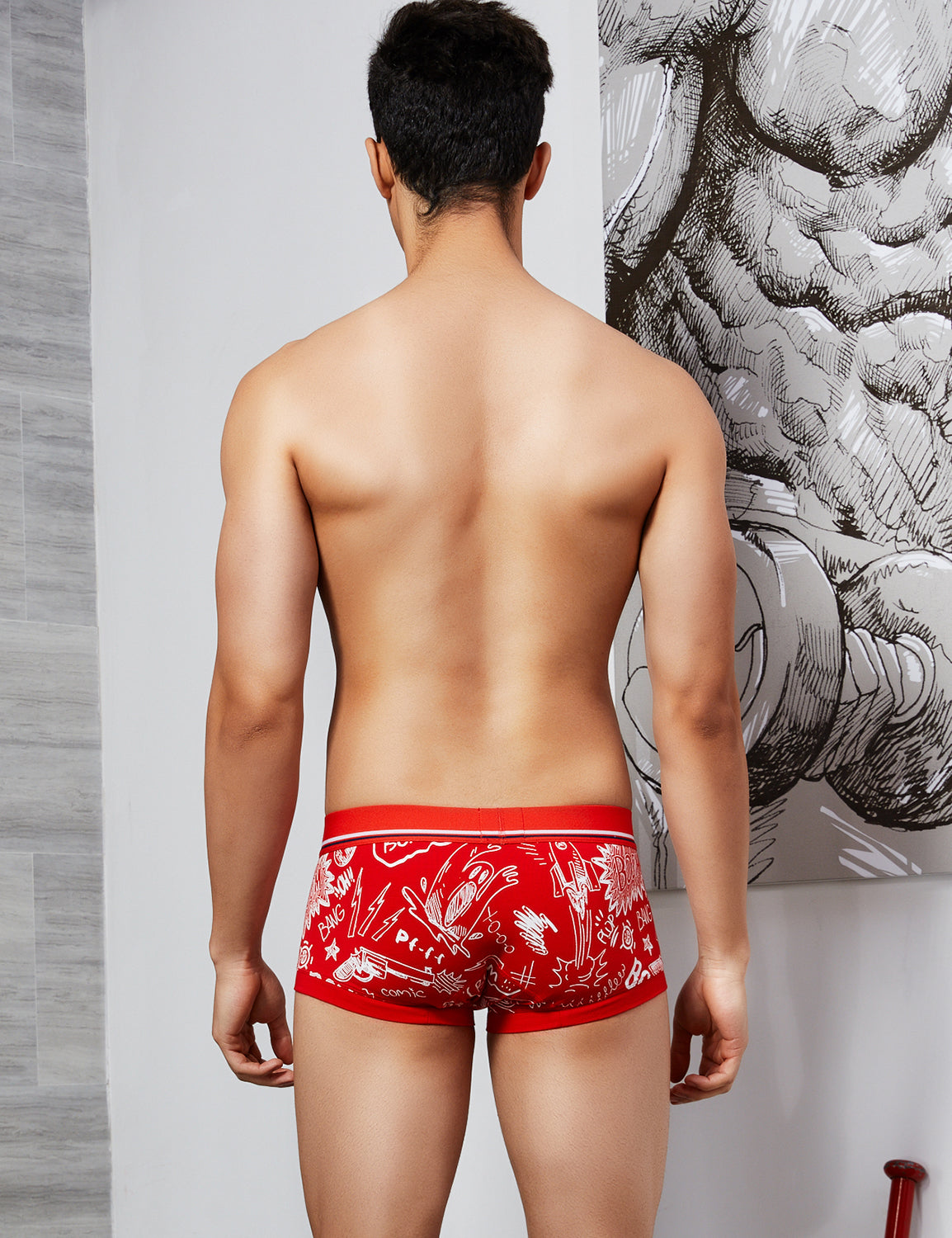 Doodle Pattern Boxer Brief 90228 | dmunderwear detail image 8