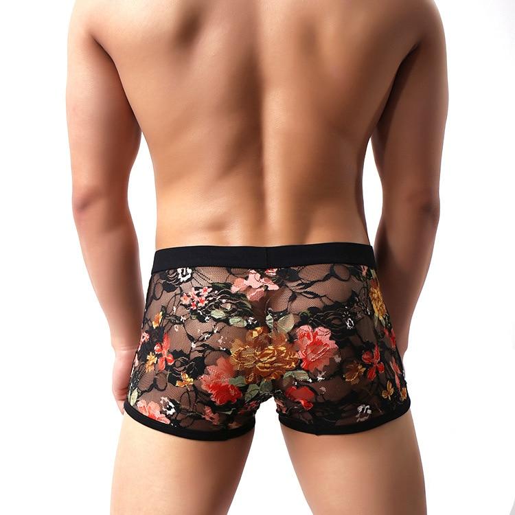 Sexy Floral Lace Underwear Boxer Briefs | dmunderwear detail image 10