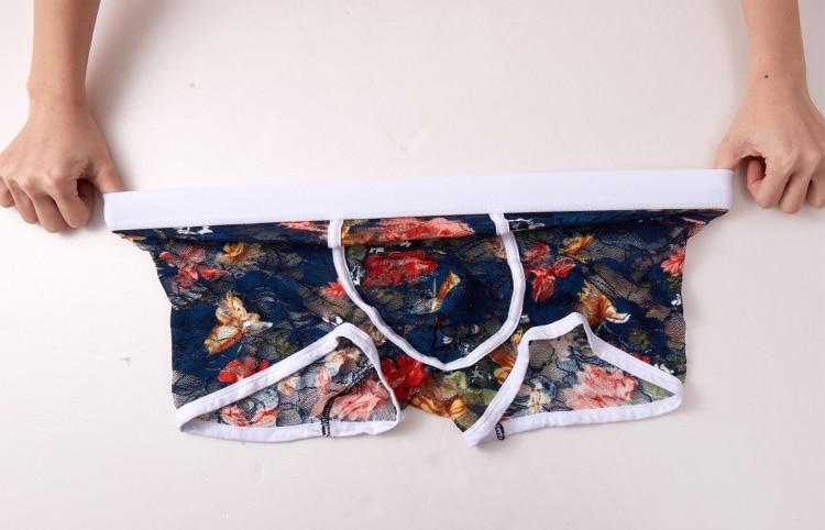 Sexy Floral Lace Underwear Boxer Briefs | dmunderwear detail image 15
