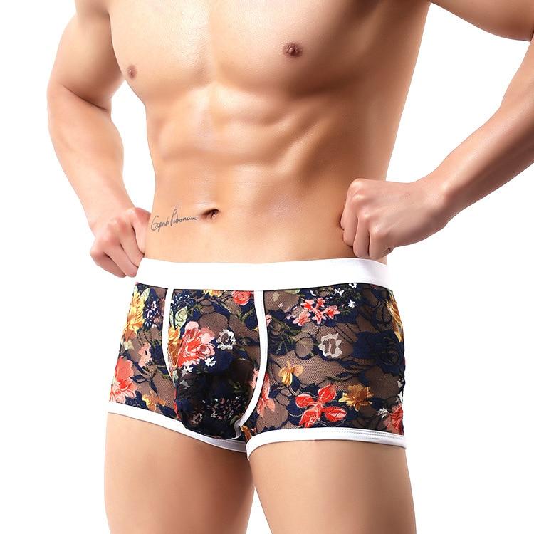 Sexy Floral Lace Underwear Boxer Briefs | dmunderwear detail image 6
