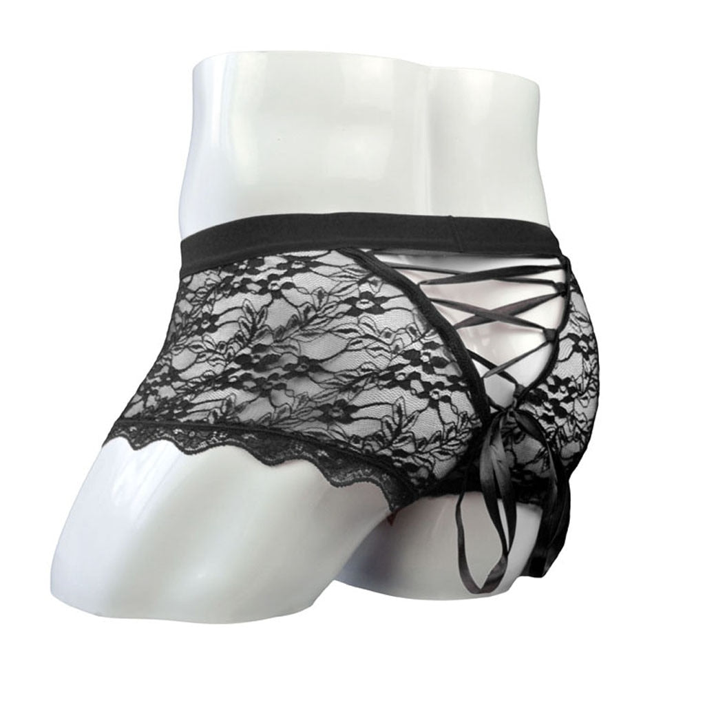 Sexy Men's Lace Back Panties | dmunderwear