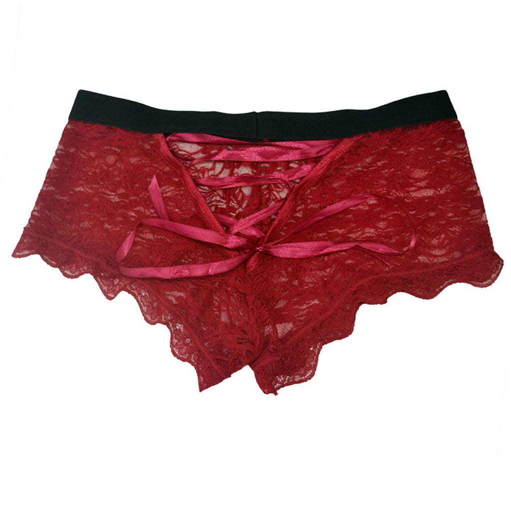 Sexy Men's Lace Back Panties | dmunderwear detail image 11