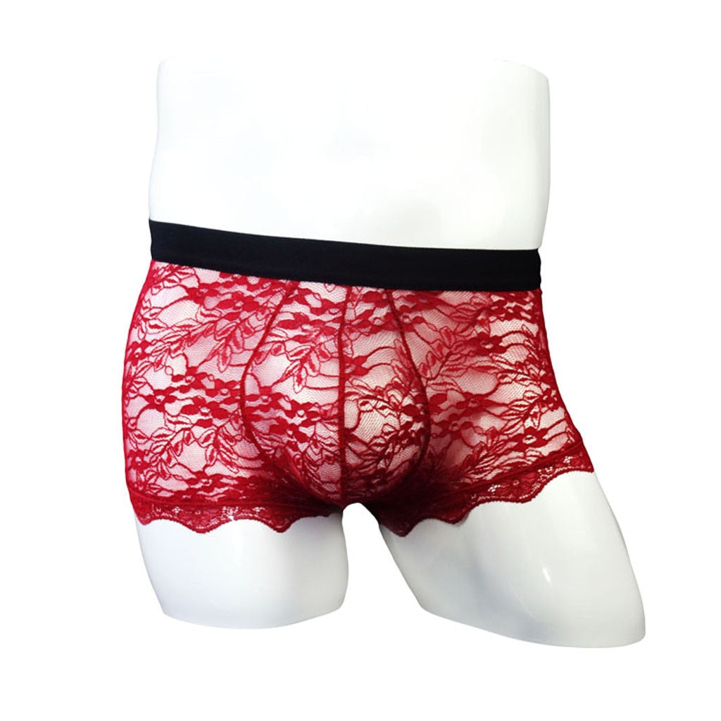 Sexy Men's Lace Back Panties | dmunderwear detail image 3