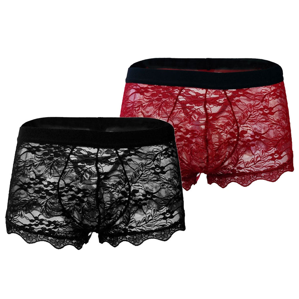 Sexy Men's Lace Back Panties | dmunderwear detail image 5