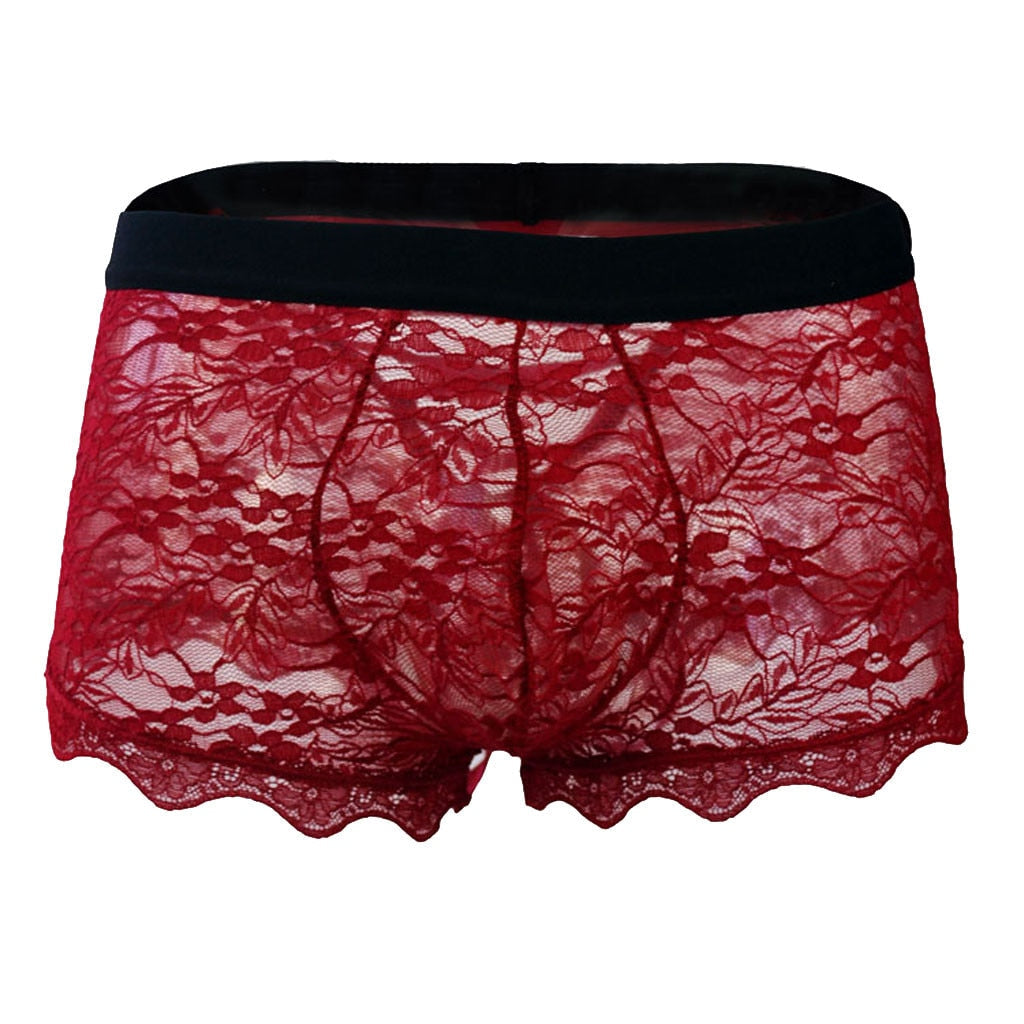 Sexy Men's Lace Back Panties | dmunderwear detail image 6