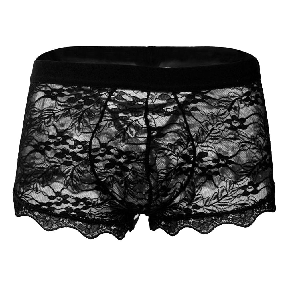 Sexy Men's Lace Back Panties | dmunderwear detail image 8