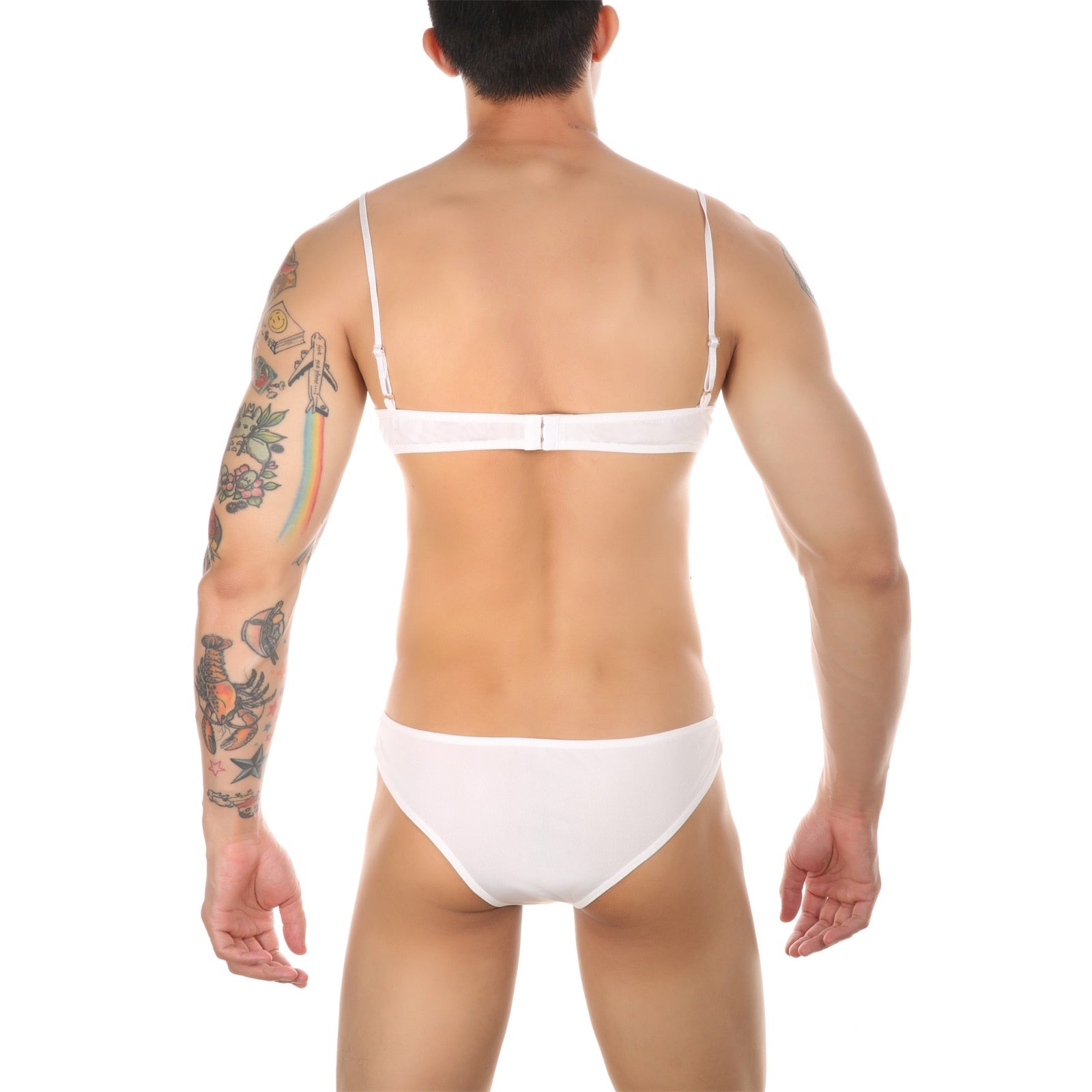 Sexy Men's Lace Trim Lingerie Set | dmunderwear detail image 11