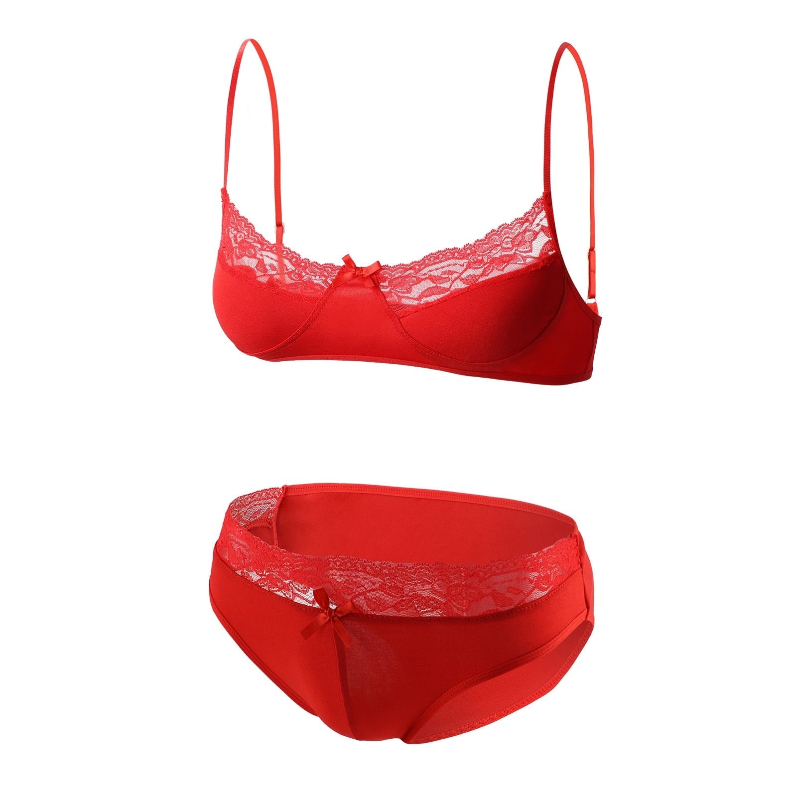 Sexy Men's Lace Trim Lingerie Set | dmunderwear detail image 12