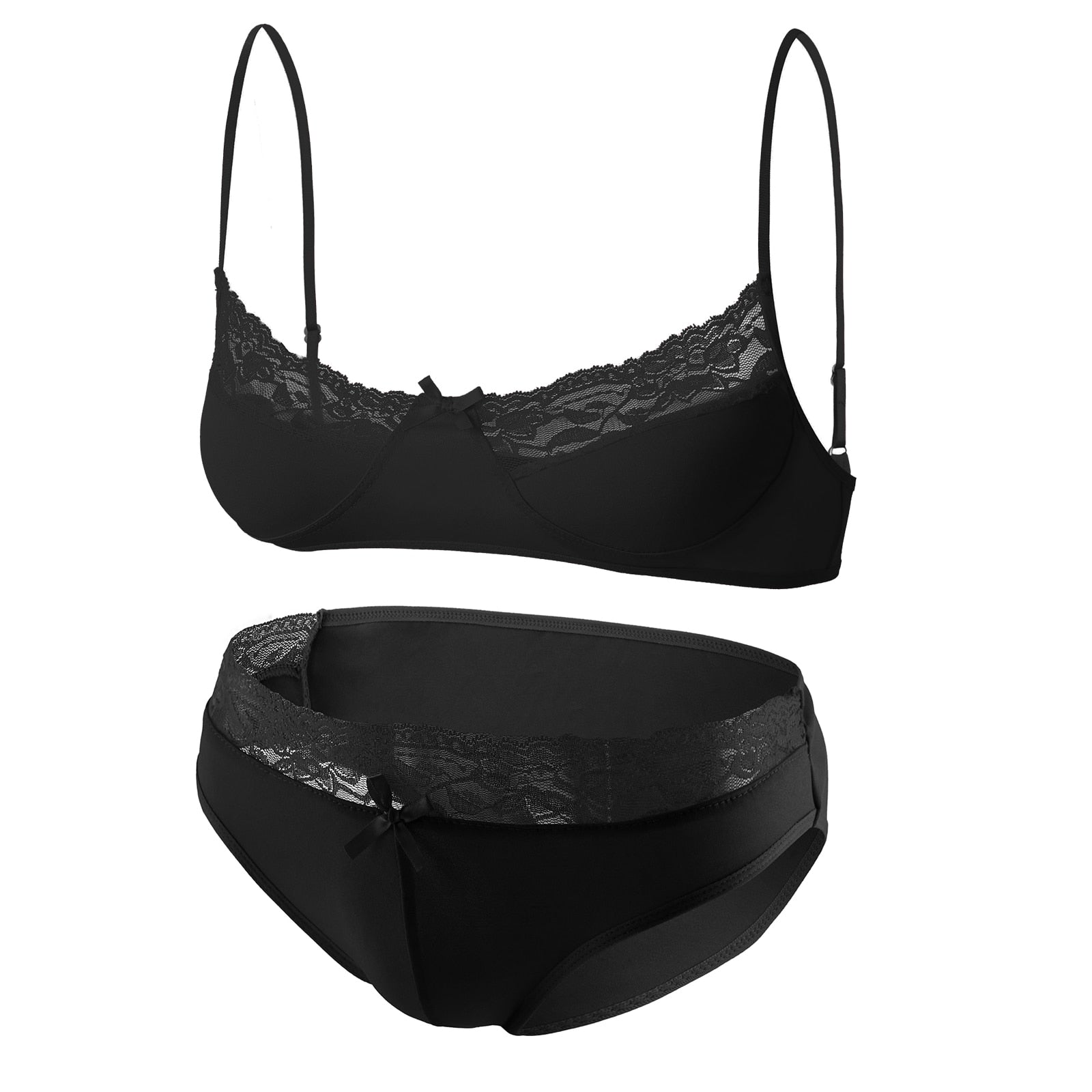 Sexy Men's Lace Trim Lingerie Set | dmunderwear variant image
