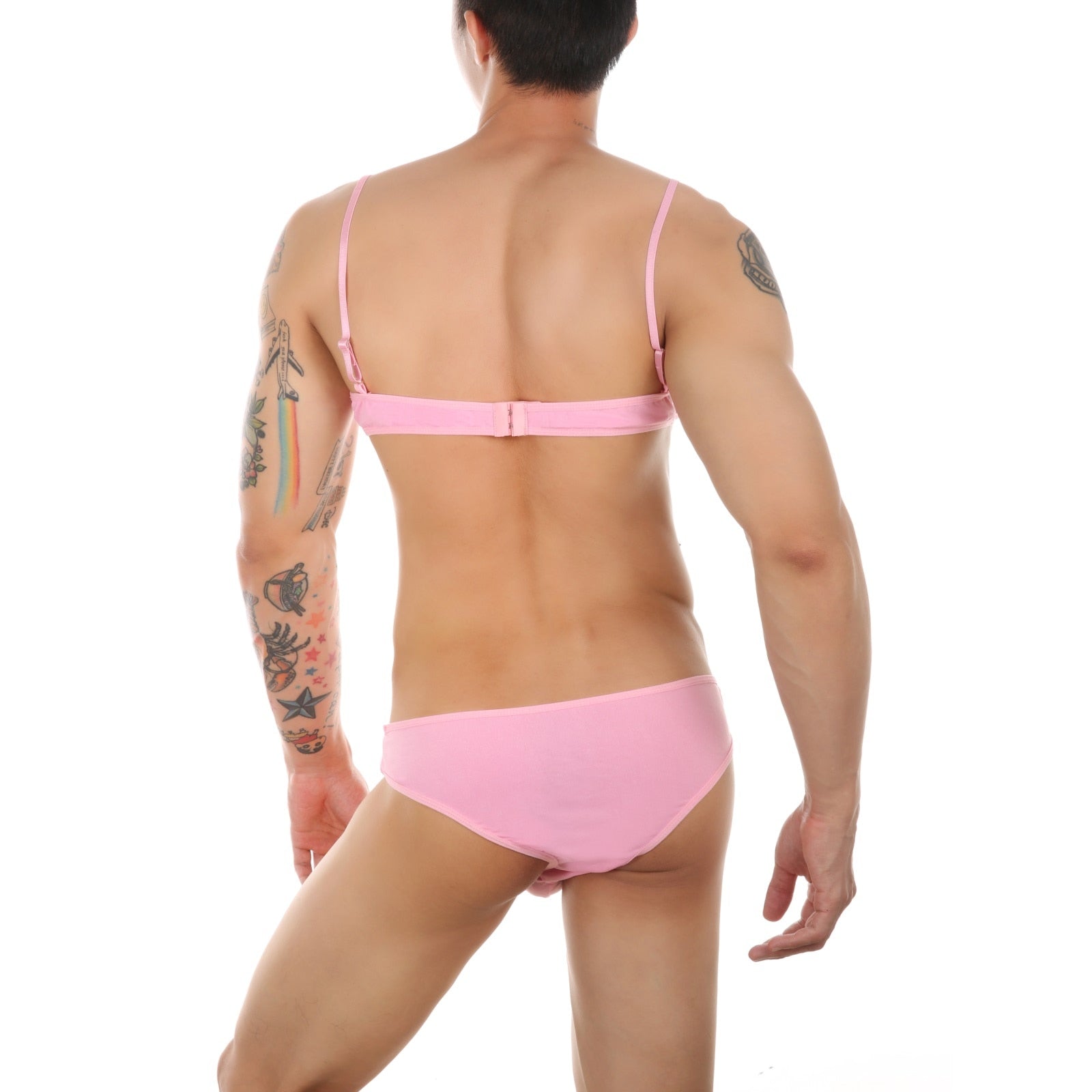 Sexy Men's Lace Trim Lingerie Set | dmunderwear detail image 4