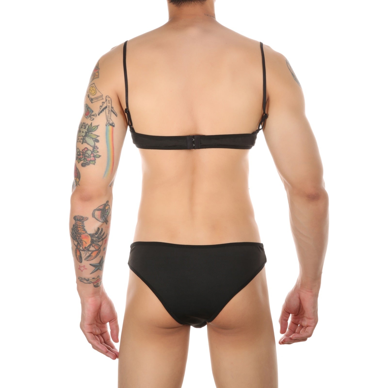 Sexy Men's Lace Trim Lingerie Set | dmunderwear detail image 8