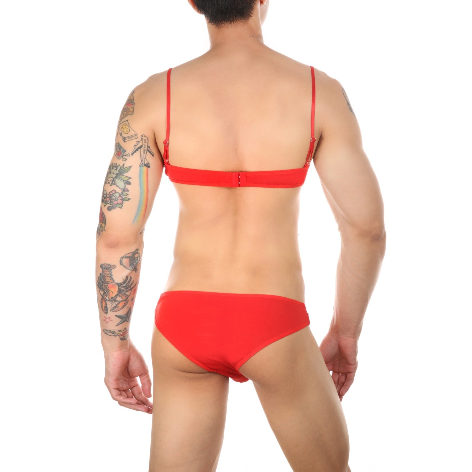 Sexy Men's Lace Trim Lingerie Set | dmunderwear detail image 9