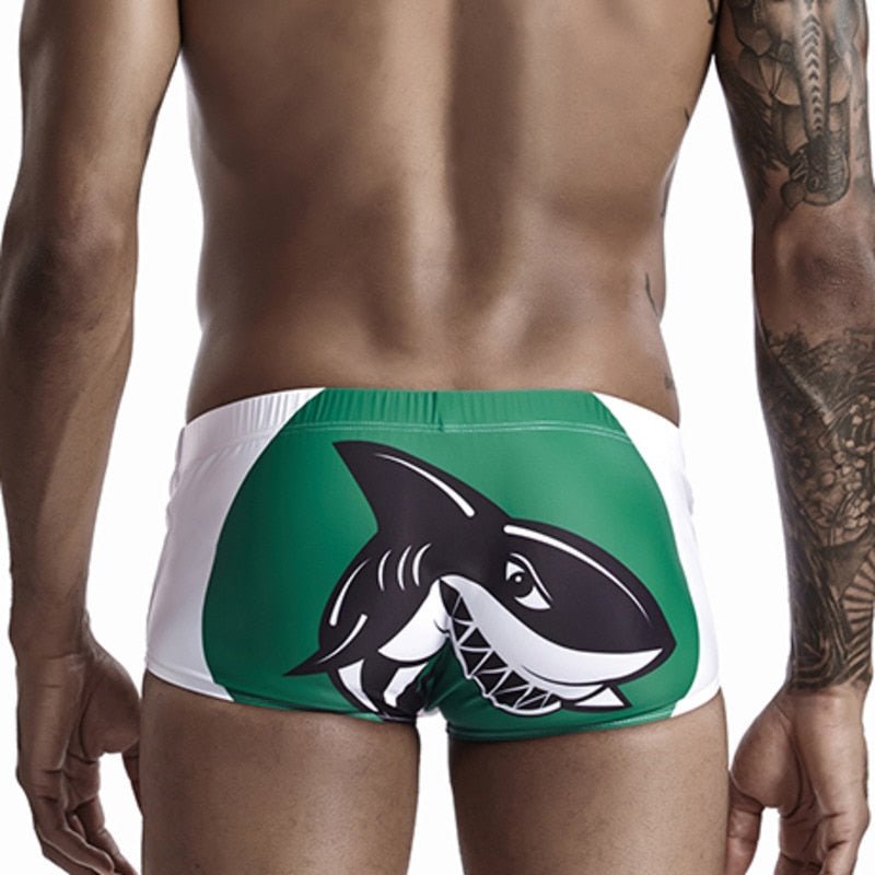 ORVLS Shark Surfing Swim Trunks | dmunderwear detail image 9