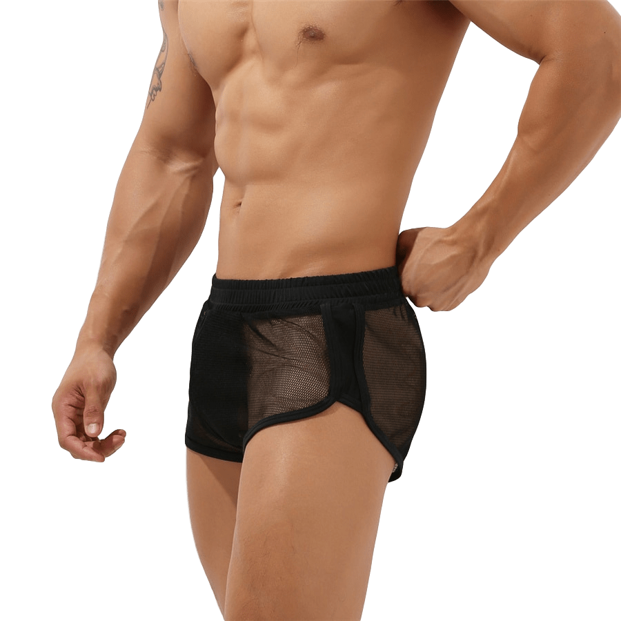 Sheer Mesh Jogger Shorts | dmunderwear variant image