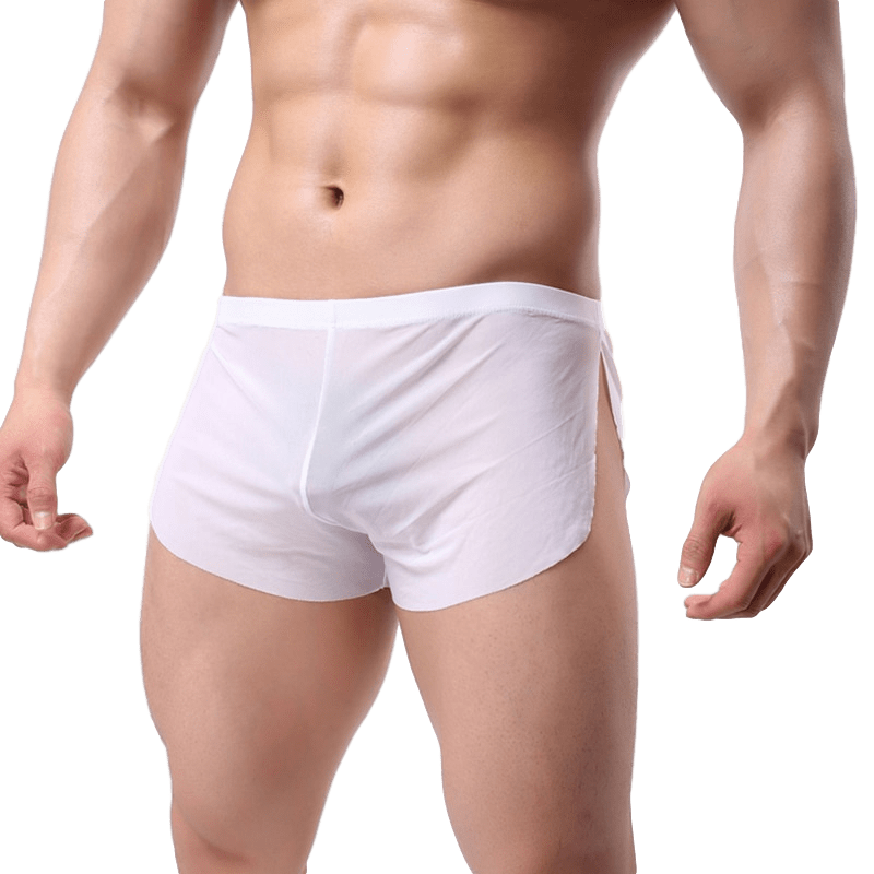 Sheer Slit Shorts | dmunderwear detail image 7