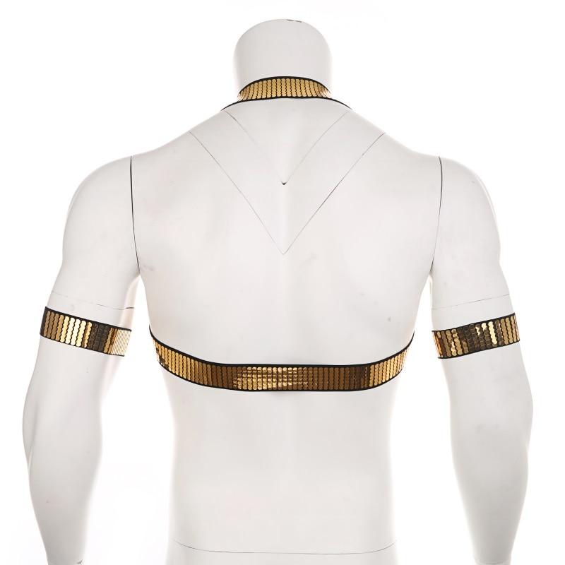 Shiny Gold Harness | dmunderwear detail image 5