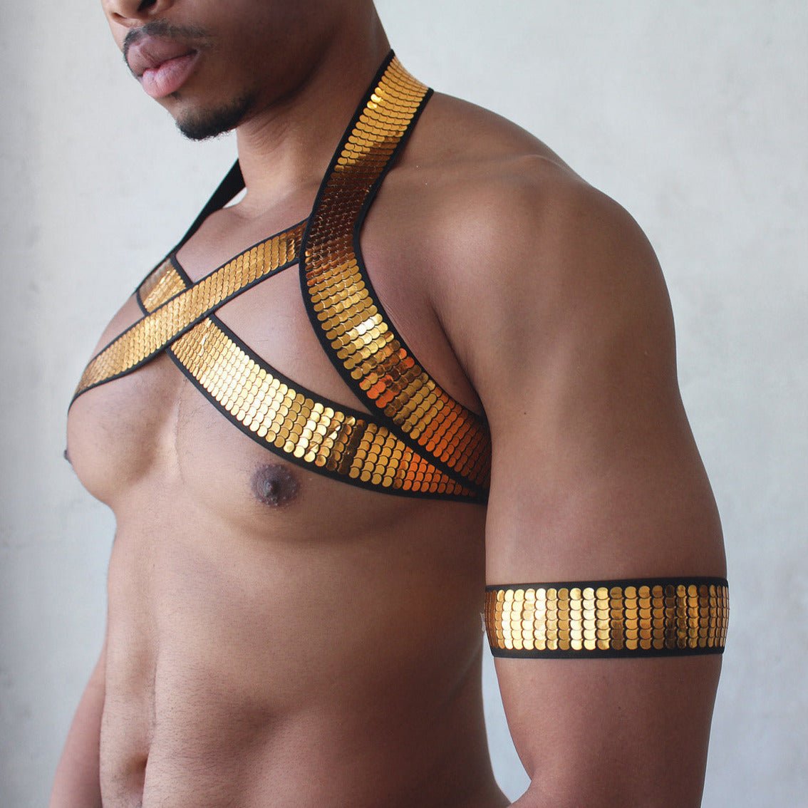 ORVLS Shiny Gold Harness | dmunderwear detail image 3