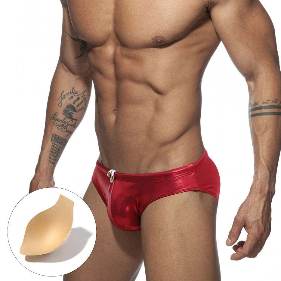 ORVLS Shiny Metallic Swim Briefs | dmunderwear detail image 14