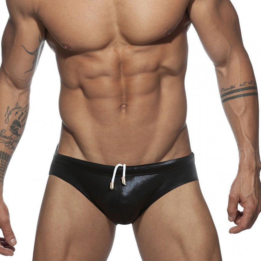 ORVLS Shiny Metallic Swim Briefs | dmunderwear detail image 16