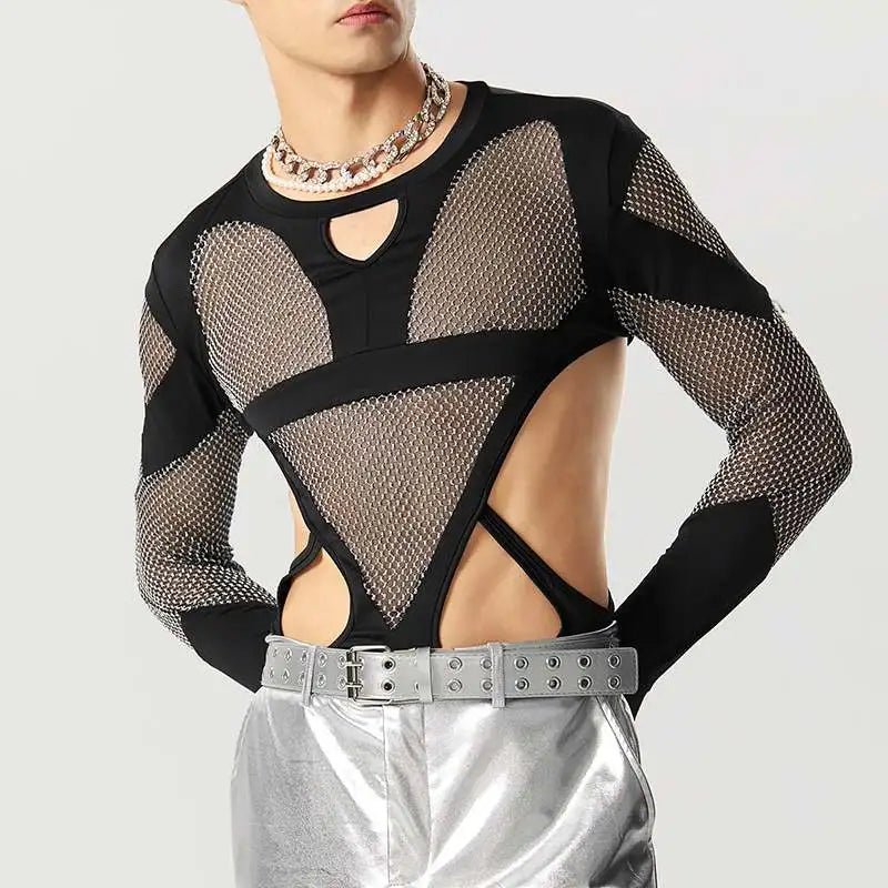 ORVLS Side Show Gloved Mesh Body Suit | dmunderwear detail image 4