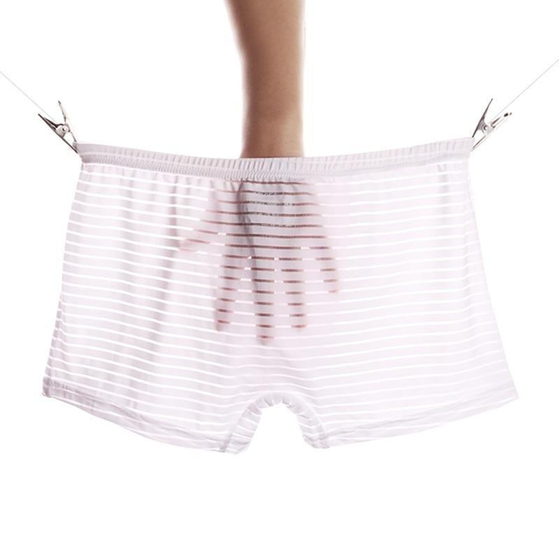 ORVLS Silky Sheer Striped Boxers | dmunderwear