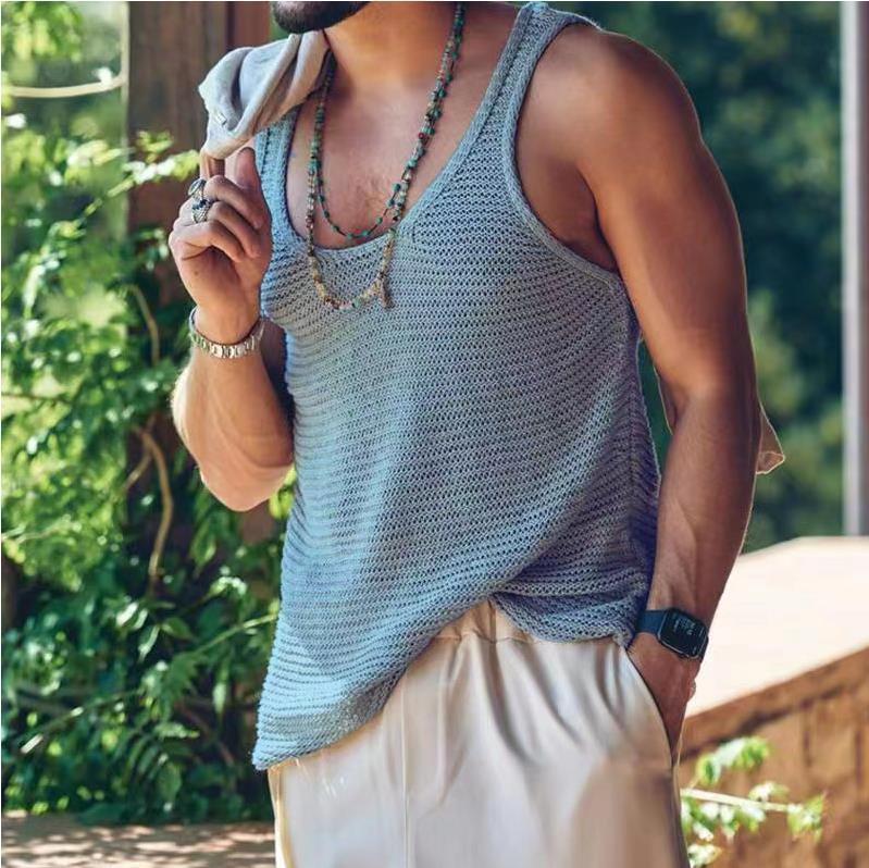 Sleeveless u neck knitted solid cami top | dmunderwear detail image 7