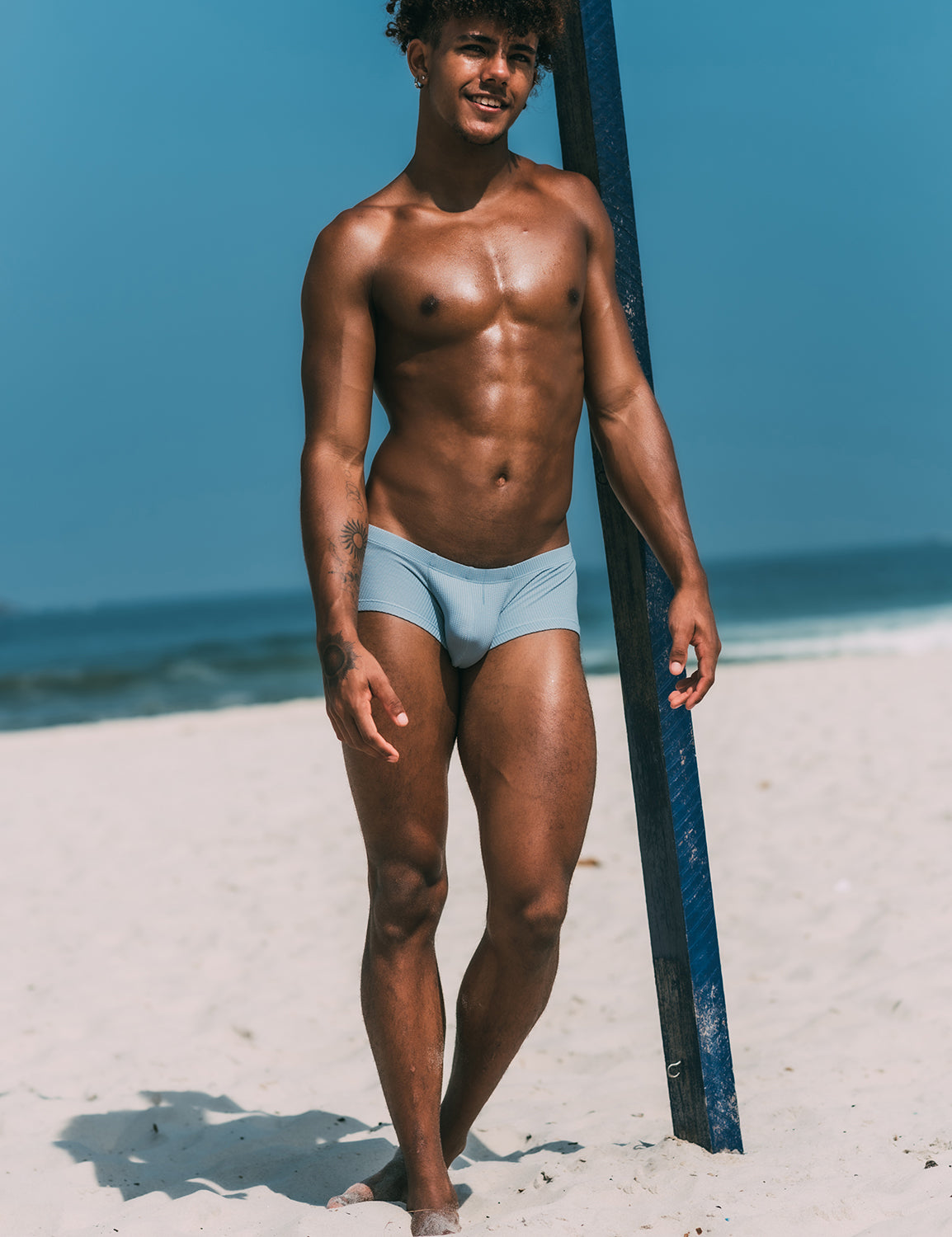 Solid Elastic Boxer Briefs 23202 | dmunderwear detail image 4