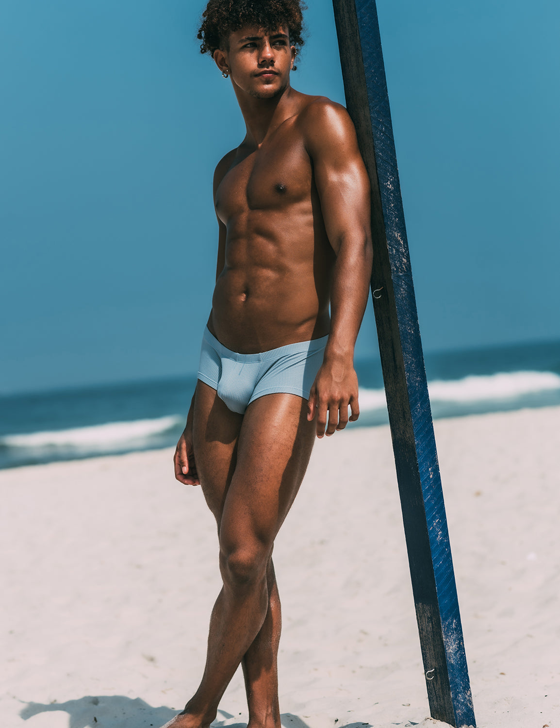 Solid Elastic Boxer Briefs 23202 | dmunderwear detail image 5