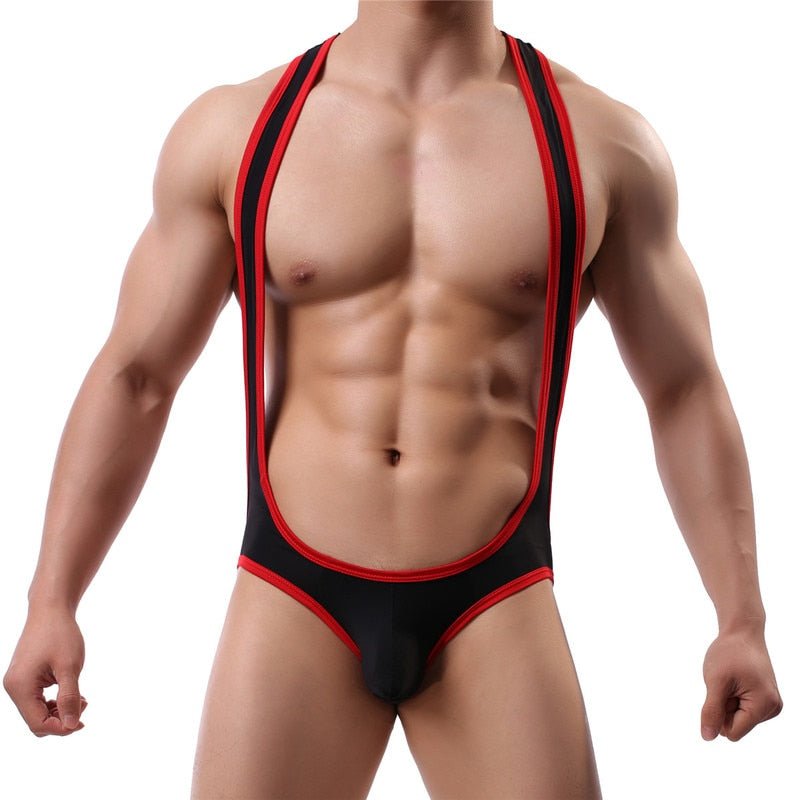 Solid Open Chest Brief Singlet | dmunderwear