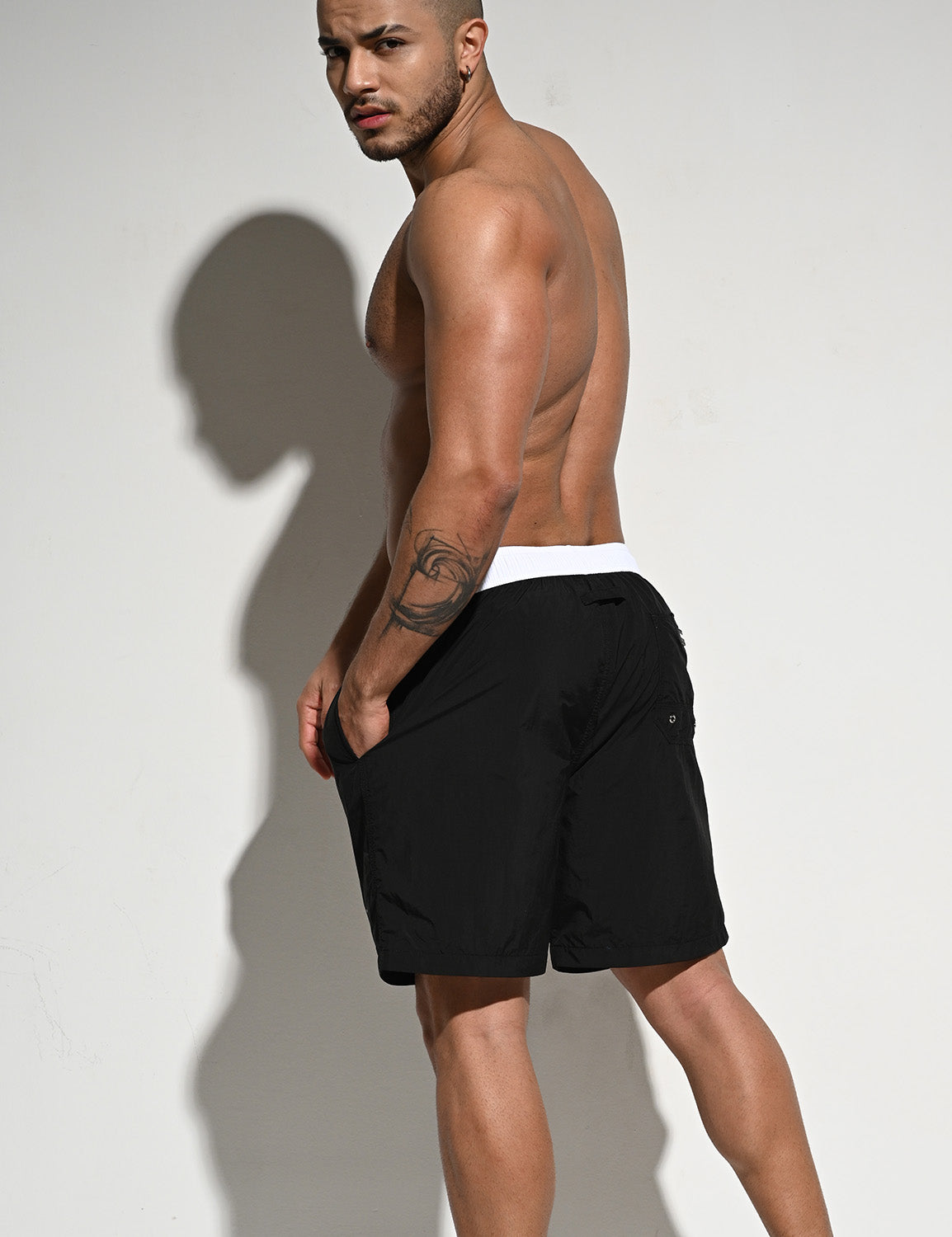 Solid Sport Swim Shorts B4114 | dmunderwear detail image 7