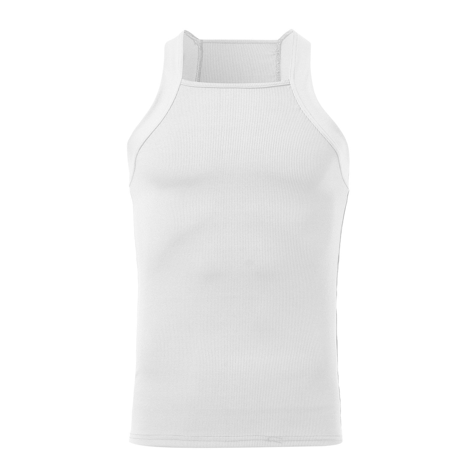 Square neck sleeveless patchwork solid cami top | dmunderwear detail image 5
