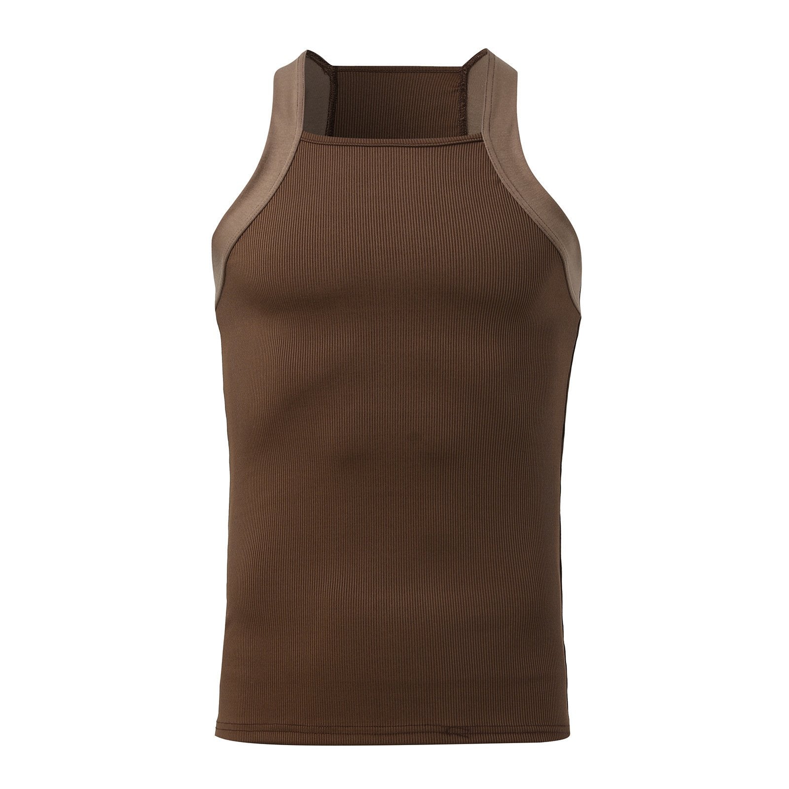 Square neck sleeveless patchwork solid cami top | dmunderwear detail image 6