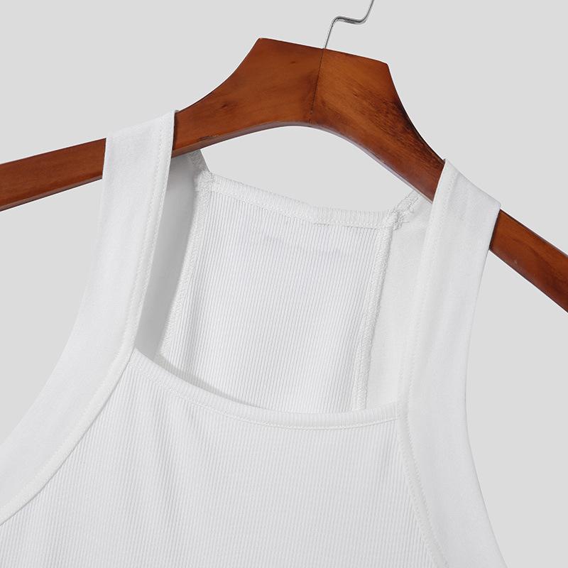 Square neck sleeveless patchwork solid cami top | dmunderwear detail image 8
