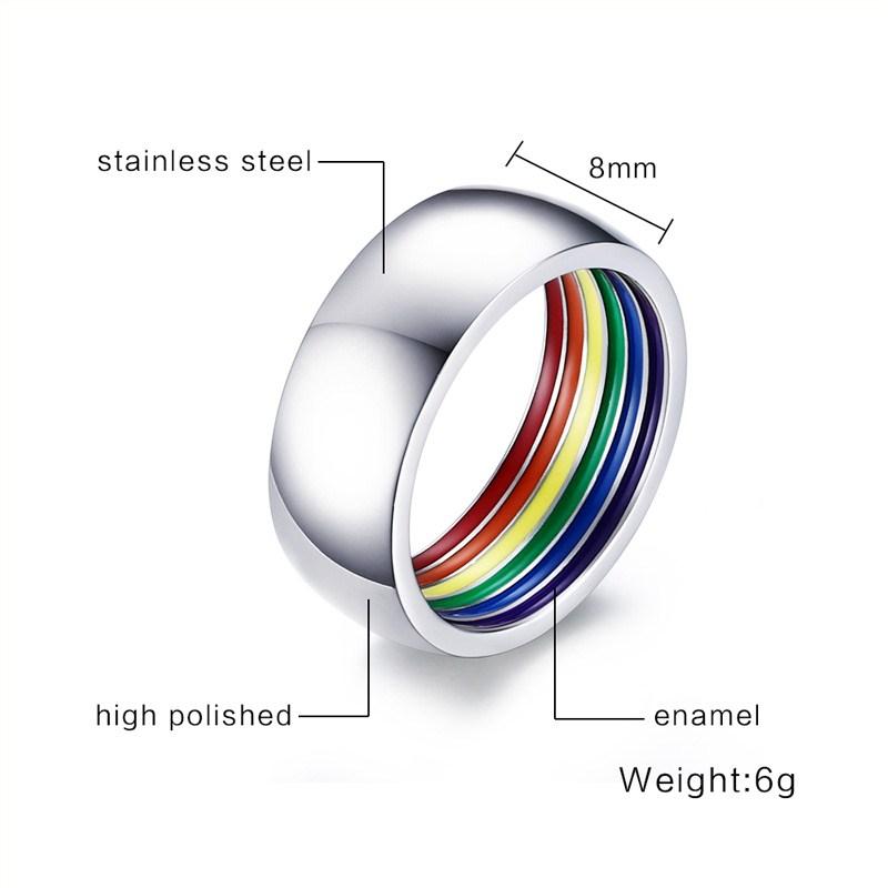 Stainless Steel Hidden Pride Ring | dmunderwear detail image 3