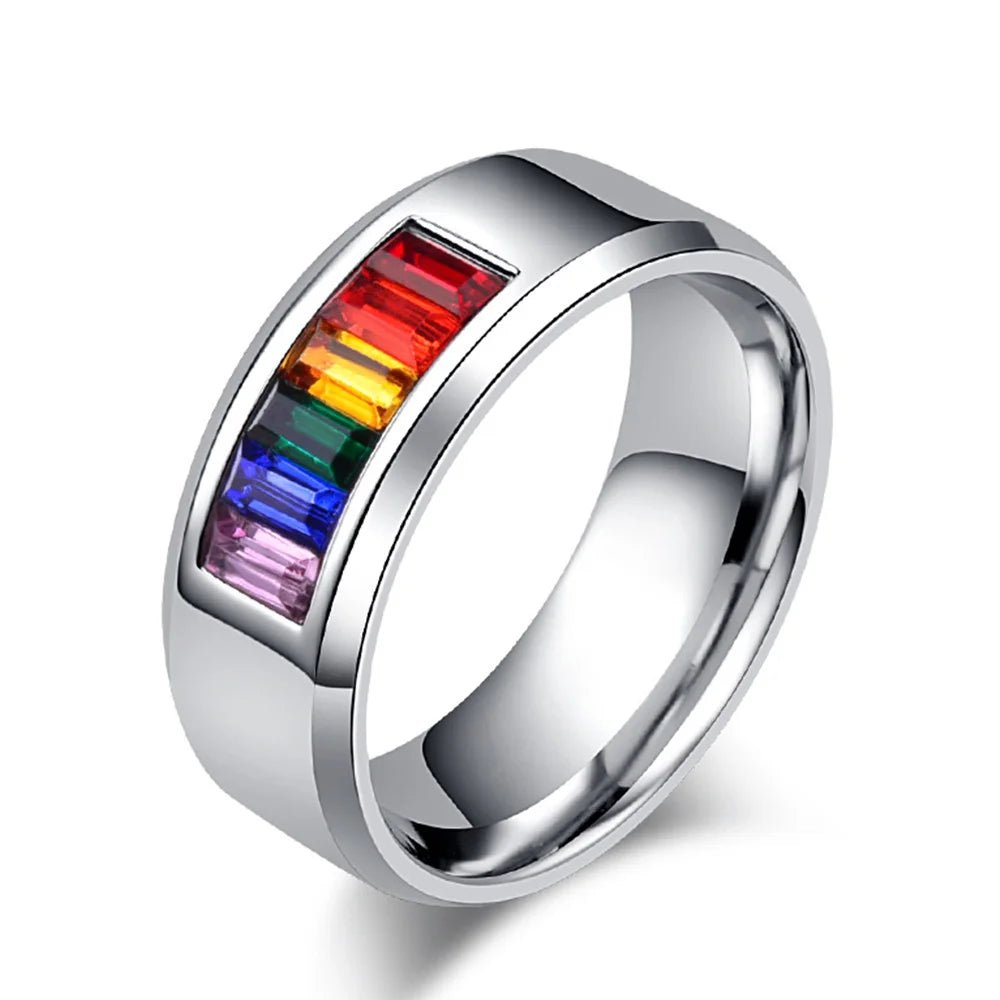 Steel + Stone Rainbow Ring | dmunderwear variant image