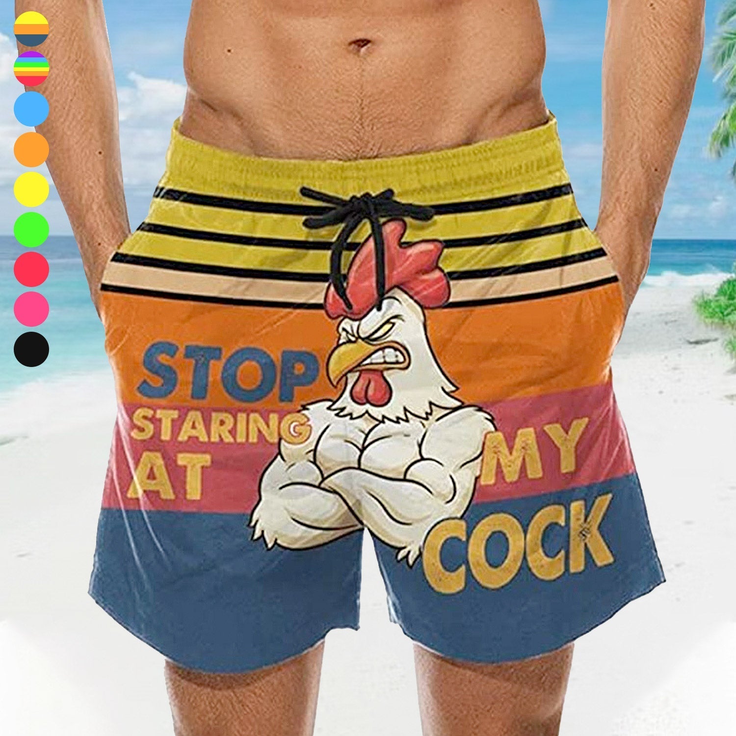 ORVLS Stop Staring Board Shorts | dmunderwear