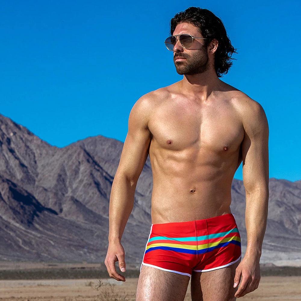 Striped Away Swim Trunks | dmunderwear variant image