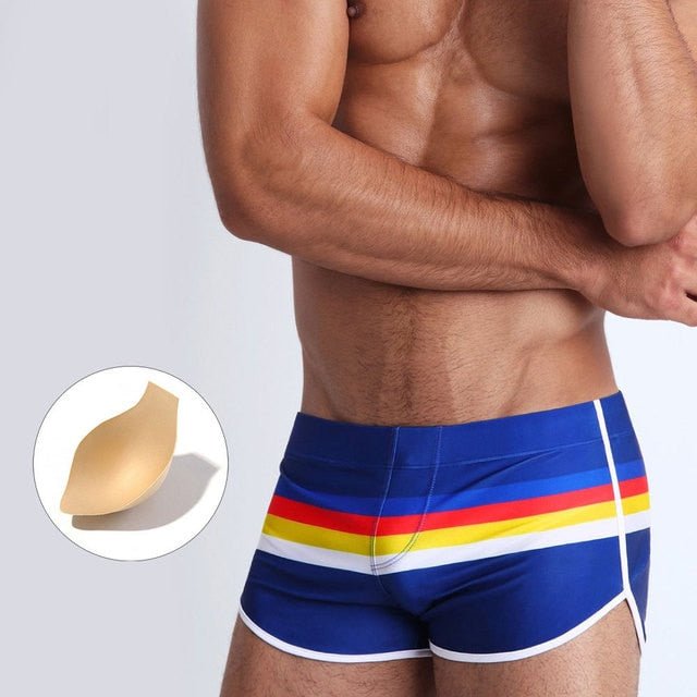 ORVLS Striped Away Swim Trunks | dmunderwear detail image 14